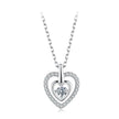 925 Sterling Silver White Gold Plated Moissanite 40+5cm Pavé CZ Necklace for Women