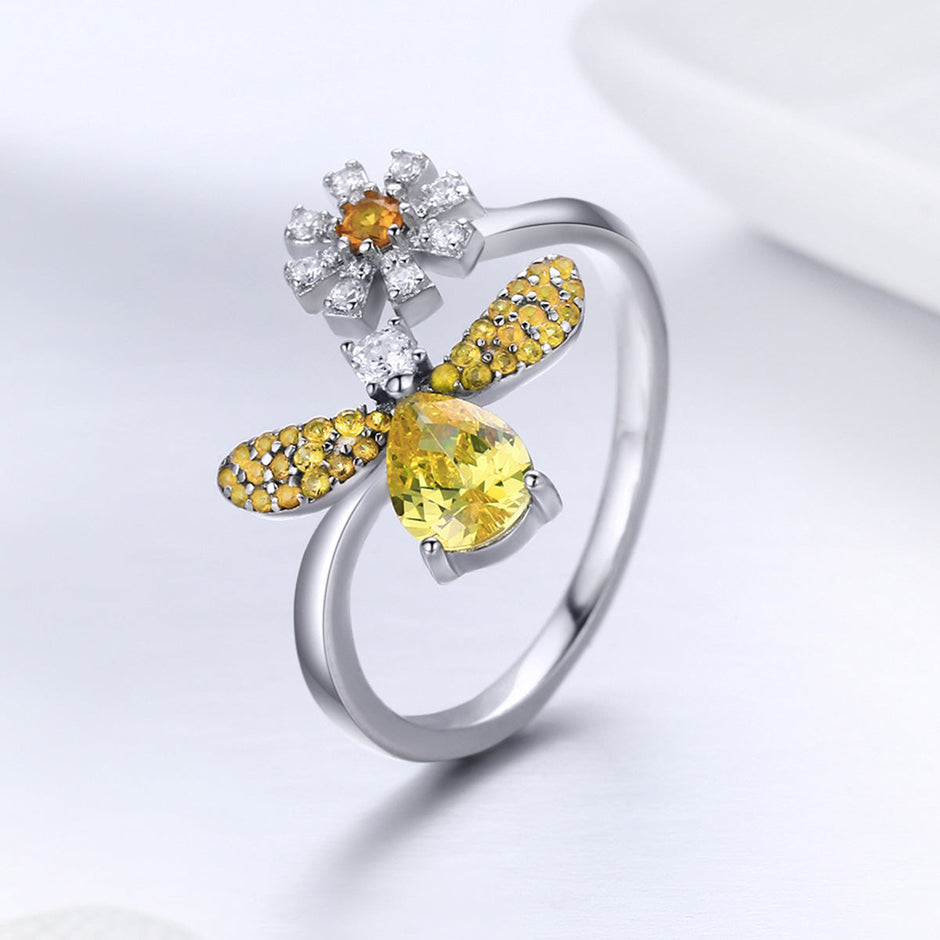925 Sterling Silver Ring - 0.2cm Width, 1.6*1.5cm Size for Women