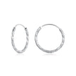 925 Sterling Silver Earrings for Women - White Gold Plated, 2.6*0.2 cm, Style L