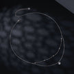 925 Sterling Silver Plated Platinum 5.0mm Moissanite Necklace for Women