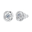 925 Sterling Silver Moissanite Earrings, 0.3cm, White Gold Plated, for Women