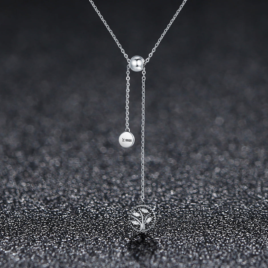 925 Sterling Silver Necklace 42CM Length with 9.5CM Pendant for Women