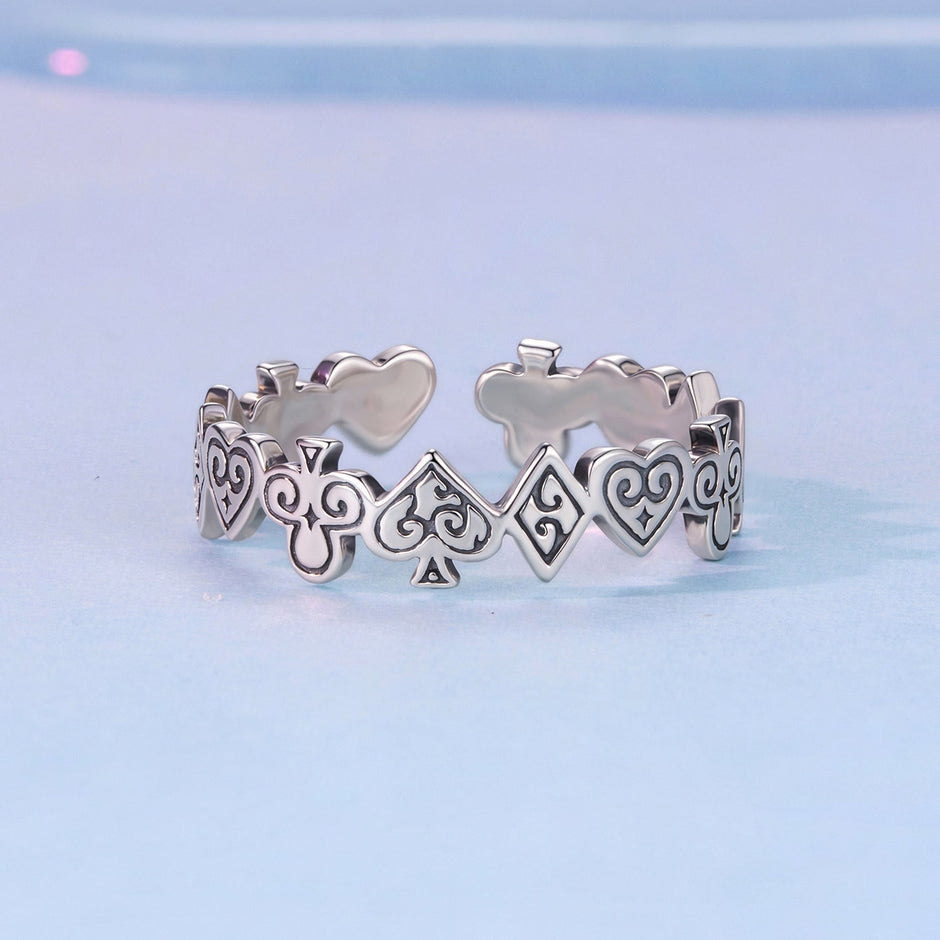 925 Sterling Silver Oxidized Silver 0.5cm Ring