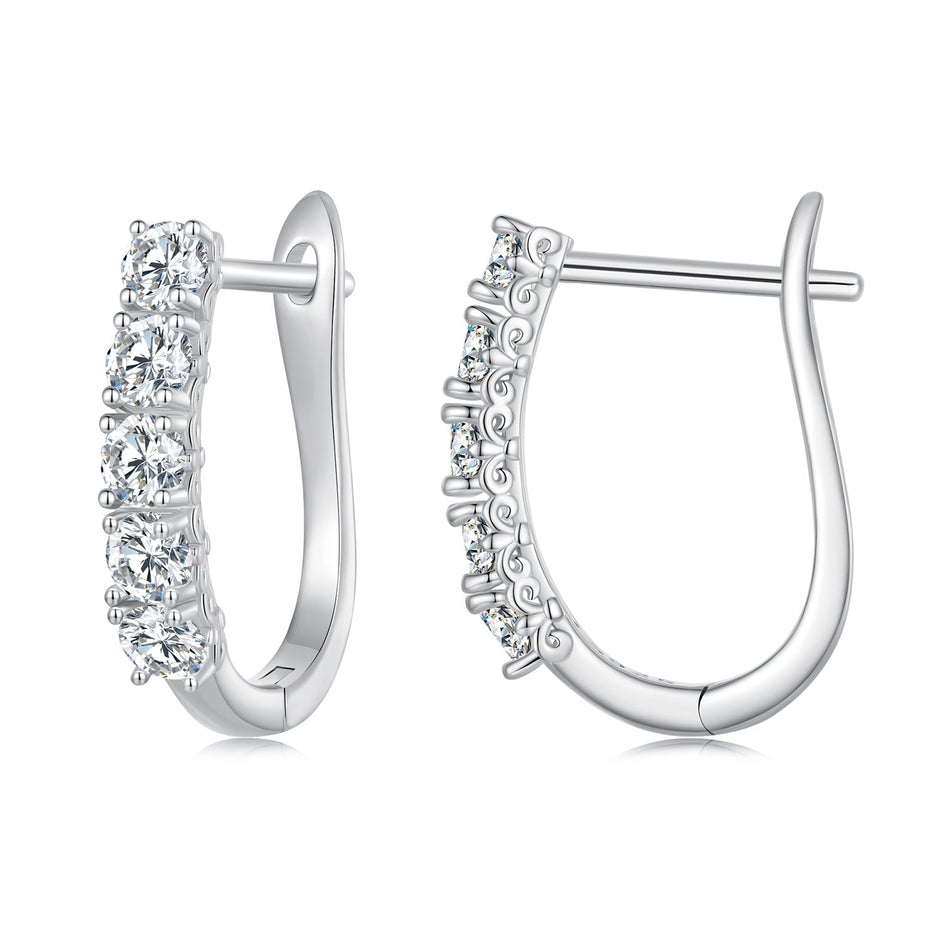 S925 Sterling Silver Moissanite Earrings 0.30 Carat for Women