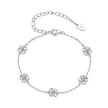 925 Sterling Silver 0.1 Carat Moissanite Bracelet for Women