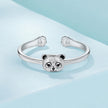 925 Sterling Silver White Gold Plated Enamel Ring for Women