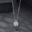 925 Sterling Silver Moissanite & CZ Pavé Necklace - 40+5cm for Women