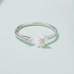 925 Sterling Silver White Gold Plated Ring with Nacre and CZ for Women