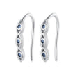 925 Sterling Silver CZ Pavé Earrings 13*2mm for Women