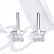 S925 Sterling Silver Plated Platinum CZ Earrings for Women