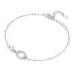 925 Sterling Silver Adjustable Bracelet with Pavé Set CZ for Women