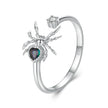 925 Sterling Silver White Gold Plated Ring with Pavé Setting CZ for Women