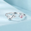 925 Sterling Silver Pavé Setting CZ White Gold Plated Ring for Women