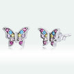 925 Sterling Silver Earrings with Pavé Setting CZ and Oxidized Silver