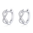 925 Sterling Silver Earrings - 1.2*0.4cm, Platinum Plated for Women