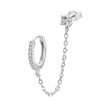S925 Sterling Silver 3mm Pavé Setting CZ Earrings for Women
