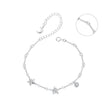 925 Sterling Silver White Gold Plated CZ Bracelet for Women