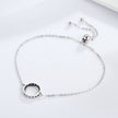925 Sterling Silver Bracelet 26.5CM with 1.5*1.1CM Pendant for Unisex