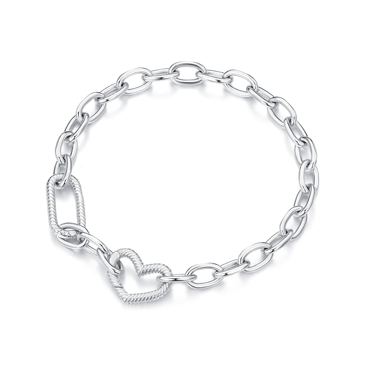 925 Sterling Silver Plated 190mm Bracelet for Women