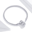 925 Sterling Silver Plated Platinum 17cm Bracelet for Men