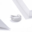 925 Sterling Silver Plated Platinum CZ Earrings