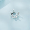S925 Sterling Silver Earrings with Pavé Setting and CZ