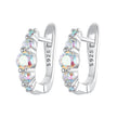 925 Sterling Silver Earrings with CZ in Pavé Setting, 12x3mm, for Women
