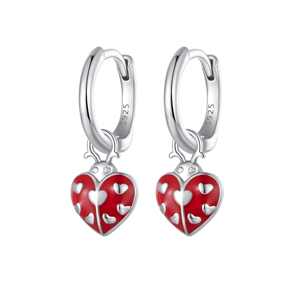 S925 Sterling Silver Enamel Process Pavé Set CZ Earrings
