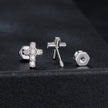 925 Sterling Silver Moissanite Earring 0.7x0.6cm for Women
