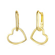 925 Sterling Silver Earrings with Love Pendant for Women