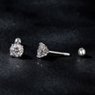925 Sterling Silver 5mm Moissanite Earrings with White Gold Plating for Women