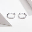 925 Sterling Silver Earrings with Platinum Plating, 1.3cm for Women