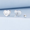 925 Sterling Silver White Gold Plated CZ Earrings
