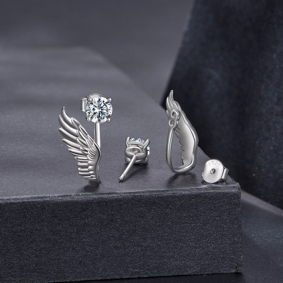 925 Sterling Silver Moissanite 0.50 Carat Earrings for Women