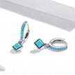 S925 Sterling Silver Turquoise Earrings - 2.1*0.7cm for Women
