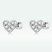 925 Sterling Silver Earrings with Pavé Setting CZ