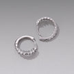 925 Sterling Silver White Gold Plated 1.6cm Pavé CZ Hoop Earrings for Women