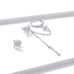 S925 Sterling Silver Earrings with CZ in Pavé Setting, 5.9cm Length, 1cm Size for Women