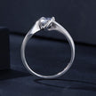 925 Sterling Silver 5mm Moissanite Ring for Women