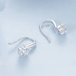 925 Sterling Silver Earrings with Pave Setting CZ 12*5mm for Women