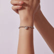 925 Sterling Silver White Gold Plated 17cm Bracelet with CZ Paved Setting for Women