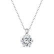925 Sterling Silver Moissanite Necklace 39cm+5cm Length for Women
