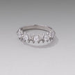 925 Sterling Silver 0.24cm White Gold Plated Ring with CZ for Women Size 6