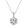 925 Sterling Silver Moissanite Pendant Necklace for Women - 45cm