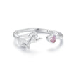 925 Sterling Silver Pavé Setting CZ White Gold Plated Ring for Women