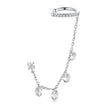 925 Sterling Silver Earrings with Pave Setting CZ - White Gold Plated for Women
