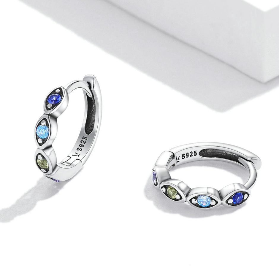 925 Sterling Silver Pavé Setting Earrings with CZ Stone
