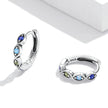 925 Sterling Silver Pavé Setting Earrings with CZ Stone