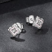 925 Sterling Silver Moissanite 0.8cm Earrings for Women