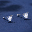 999 Platinum Plated S925 Silver Pavé Setting Earrings for Women